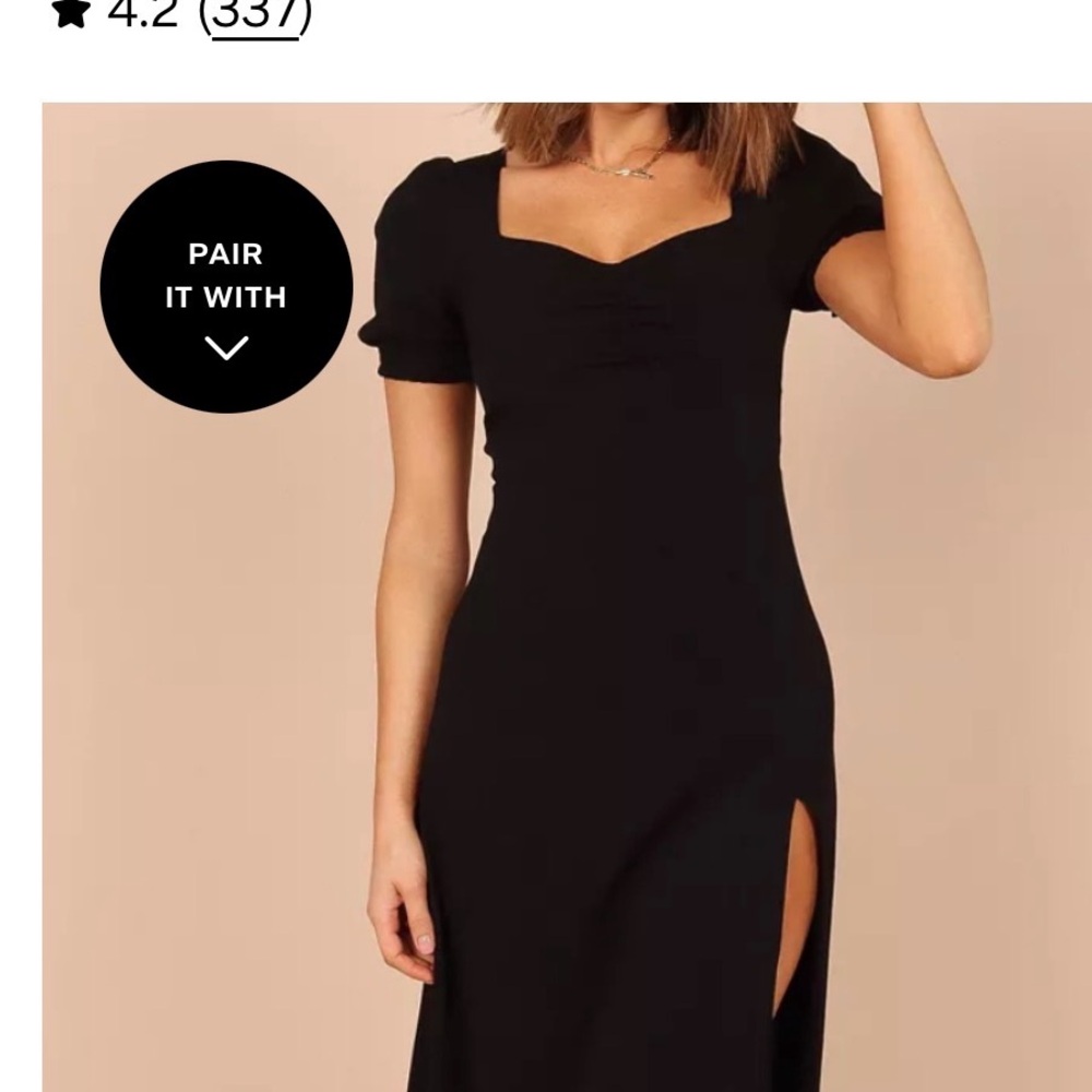 Elegant Black Puff Sleeve Dress